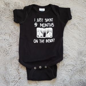 Black Onesie- 6 Months